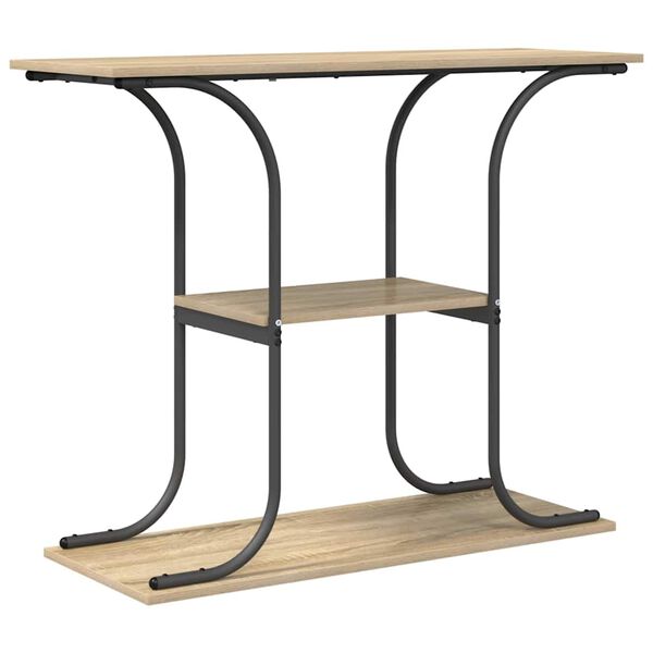 vidaXL Console Table Sonoma Oak 101 x 35 x 80.5 cm Engineered Wood