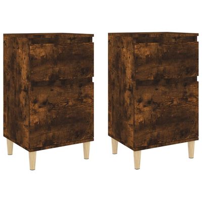 vidaXL Bedside Cabinets 2 pcs Smoked Oak 40x35x70 cm