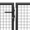 vidaXL Garden Gate Steel 400x100 cm Anthracite