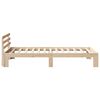 vidaXL Bed Frame with Headboard Natural 90 x 200 cm Solid Pine Wood