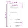 vidaXL Wardrobe Old Wood 100x50x200 cm Engineered Wood