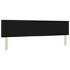 vidaXL Headboard Height Adjustable with Headboard Black 200 cm Fabric