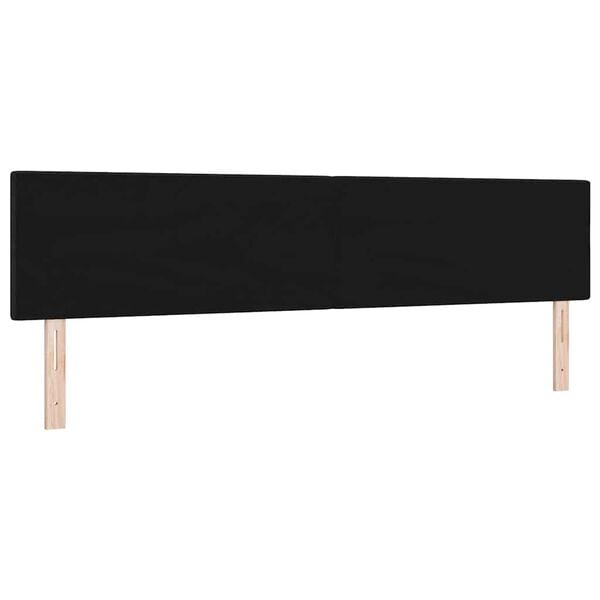 vidaXL Headboard Height Adjustable with Headboard Black 200 cm Fabric