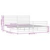 vidaXL Metal Bed Frame without Mattress with Footboard White 180x200cm