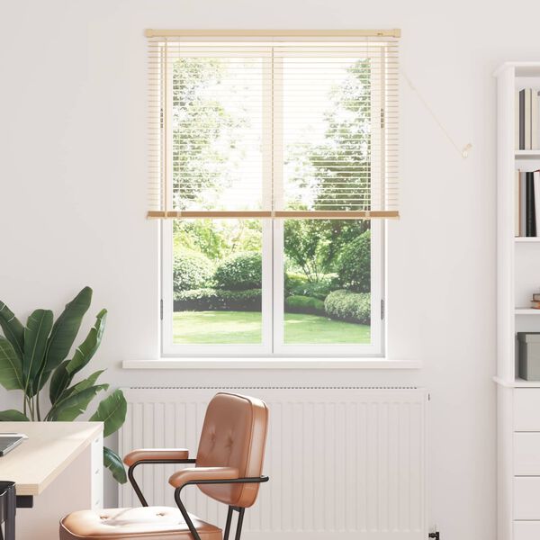 vidaXL Venetian Blind Manual Light Brown with Pattern 150 x 100 cm PVC