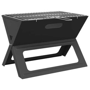 vidaXL Outdoor Grill Black 46 x 30 x 31 cm Steel