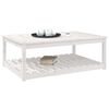 vidaXL Garden Table White 121x82.5x45 cm Solid Wood Pine