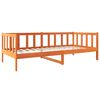 vidaXL Bed Frame with Headboard Wax Brown 90 x 190 cm Solid Pine Wood