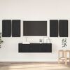 vidaXL TV Cabinet Set Wall-mounted Black Oak Engineered Wood