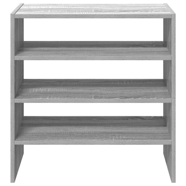 vidaXL Shoe Racks 2 pcs Stackable Grey Sonoma 60x30x30.5 cm