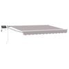 vidaXL Manual Retractable Awning with LEDs Light Grey 3 x 2.5 m