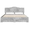 vidaXL Bed Frame Concrete Grey 200 x 200 cm Engineered Wood