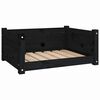 vidaXL Dog Bed Black 65.5x50.5x28 cm Solid Pine Wood