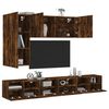 vidaXL 5 Piece TV Wall Cabinets Smoked Oak Engineered Wood