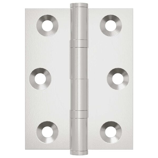 vidaXL Hinge 12 pcs Silver 50 x 38 x 1.3 mm Steel