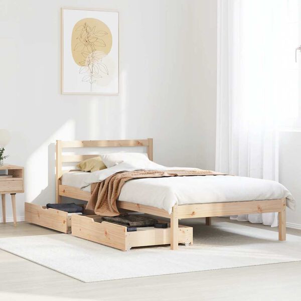 vidaXL Bed Frame without Mattress 90x200 cm Solid Wood Pine