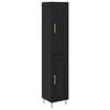 vidaXL Highboard 2 pcs Black Oak 34.5 x 34 x 180 cm Engineered Wood