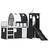 vidaXL Bunk Bed without Mattress with Slide White and Black 90x200 cm
