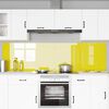 vidaXL Kitchen Backsplash 2 pcs Yellow 110 x 60 cm Tempered Glass