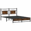 vidaXL Bed Frame without Mattress Smoked Oak 150x200 cm King Size Engineered Wood