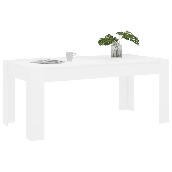 vidaXL Dining Table White 180x90x76 cm Engineered Wood