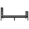 vidaXL Bed Frame without Mattress Black Small Single Solid Wood