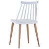 vidaXL Dining Chairs 2 pcs White Plastic