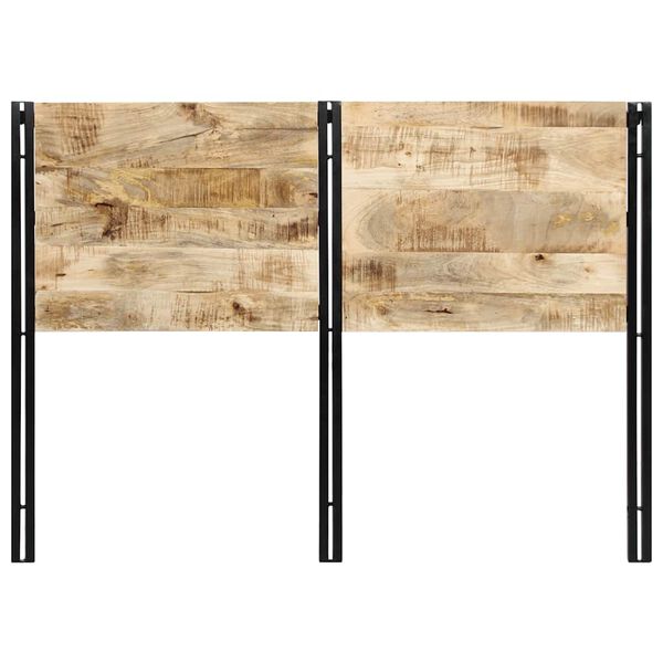 vidaXL Headboard 140 cm Solid Wood Mango and Iron