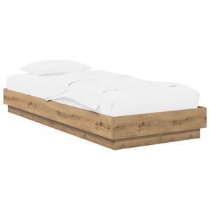 vidaXL Floor Bed Frame Artisan Oak 80 x 200 cm Engineered Wood