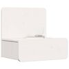 vidaXL Bedside Table White 44 x 32.5 x 40 cm Solid pine wood