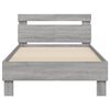 vidaXL Bed Frame without Mattress with Headboard Grey Sonoma 100x200 cm
