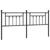 vidaXL Metal Replace Headboard Black 193 cm