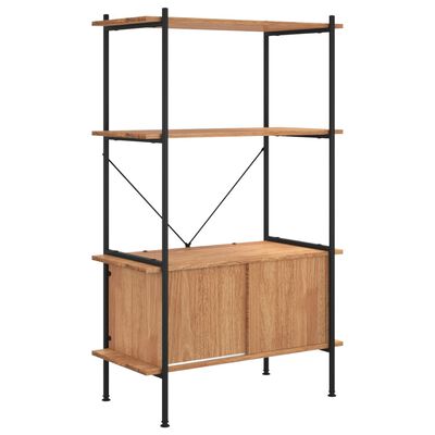 vidaXL 4-Tier Shelving Unit with Cabinet 80x40x130 cm Steel and Engineered Wood