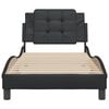 vidaXL Bed Frame without Mattress "Zadar" Black 100x200 cm Faux Leather