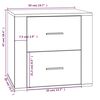 vidaXL Bedside Cabinet Concrete Grey 50x39x47 cm