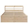 vidaXL Bed Frame with Headboard 120x190 cm Small Double Solid Wood Pine