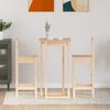 vidaXL 3 Piece Bar Set Solid Wood Pine