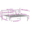 vidaXL Bed Frame without Mattress White 180x200 cm Super King Solid Wood Pine