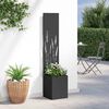 vidaXL Garden Privacy Screen Black 32 x 140 cm Cold-rolled steel