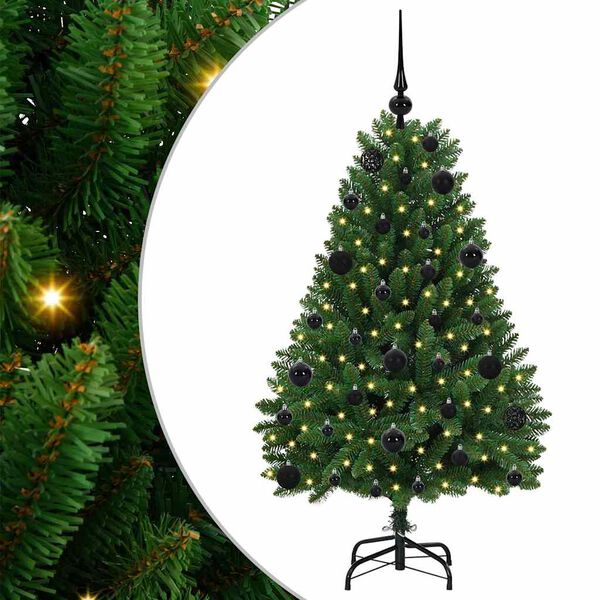 vidaXL Artificial Christmas Tree with Stand Green 120 cm PVC and Metal