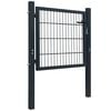 vidaXL Fence Gate Steel Anthracite 100x100 cm