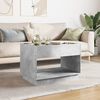 vidaXL Coffee Table with Infinity LED Concrete Grey 70x50x50 cm