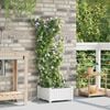 vidaXL Garden Planter White 40 x 40 x 126 cm Steel
