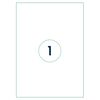 rillprint Self-adhesive Sticker Labels 210x297 mm 1000 Sheets White