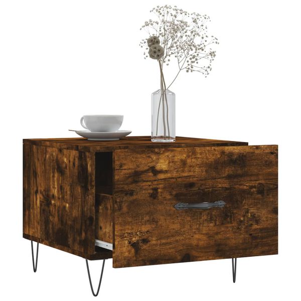 vidaXL Coffee Tables 2 pcs Smoked Oak 50x50x40 cm Engineered Wood