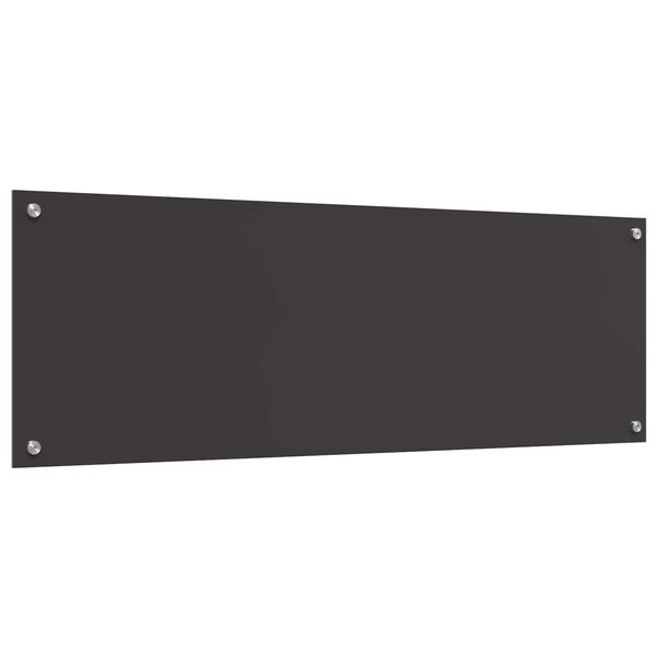 vidaXL Kitchen Backsplash Dark grey 120 x 40 x 0.6 cm Tempered Glass