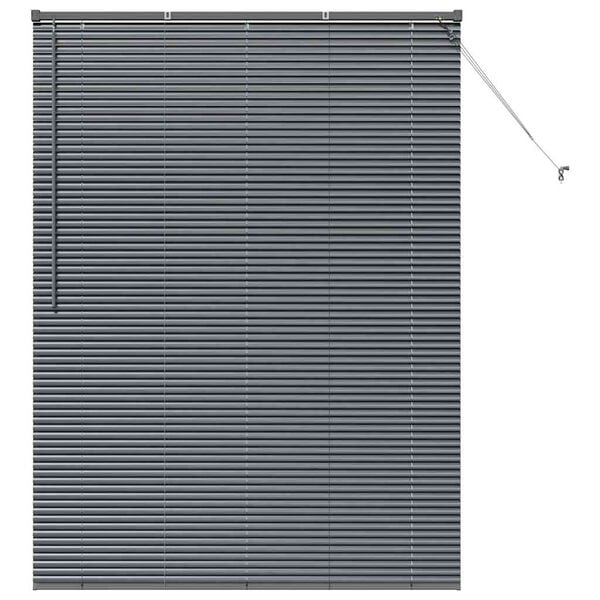 vidaXL Venetian Blinds Manual Dark Grey 175 x 130 cm Aluminium