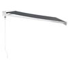 vidaXL Retractable Awning Anthracite 3.5x2.5 m Fabric and Aluminium