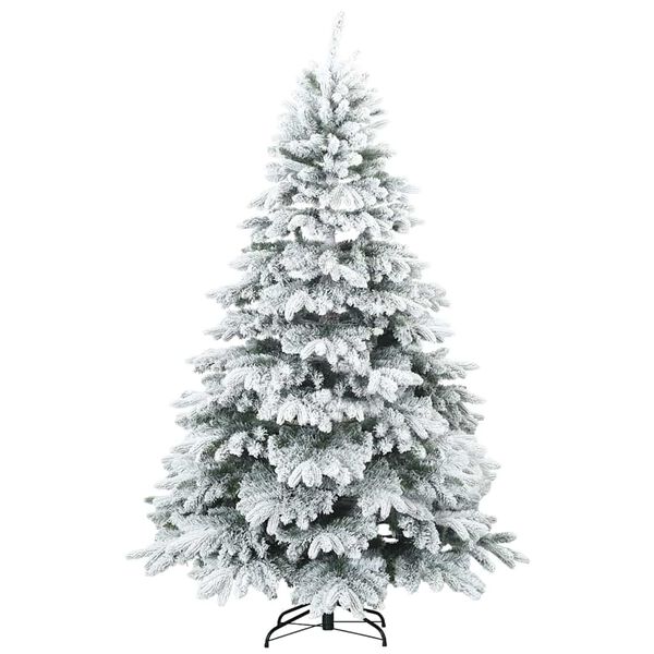 vidaXL Artificial Christmas Tree with 300 LEDs White 180 cm PE and PVC