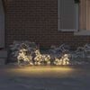 vidaXL LED Reindeers with 60 LEDs 3 pcs Warm White PET
